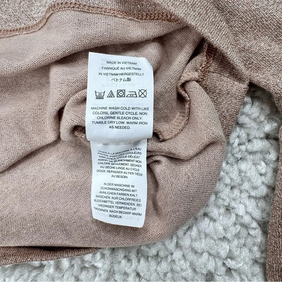 J. Crew Bell Sleeve Metallic Rose Gold Top Medium - Picture 9 of 11